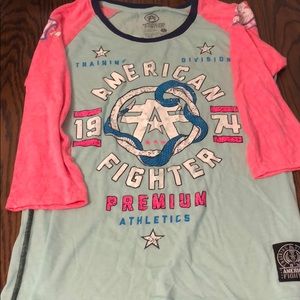 American fighter 3/4 tee